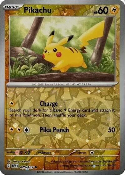 Pikachu (Reverse Cosmos Holo) (Costco Exclusive) - (025/165) - Miscellaneous Cards & Products - (Common)