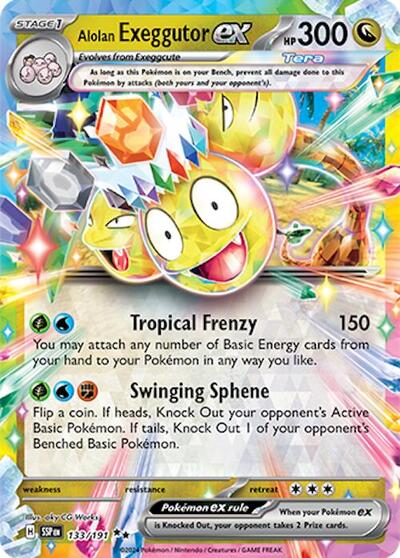 Alolan Exeggutor ex - (133/191) - SV08: Surging Sparks - (Double Rare)