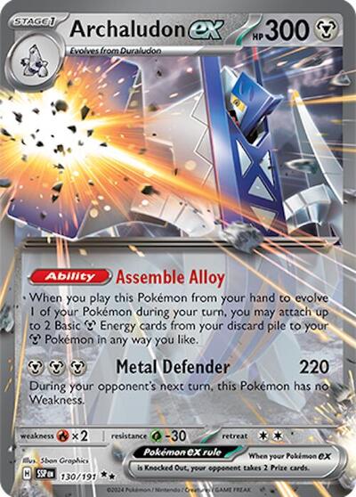 Archaludon ex - (130/191) - SV08: Surging Sparks - (Double Rare)