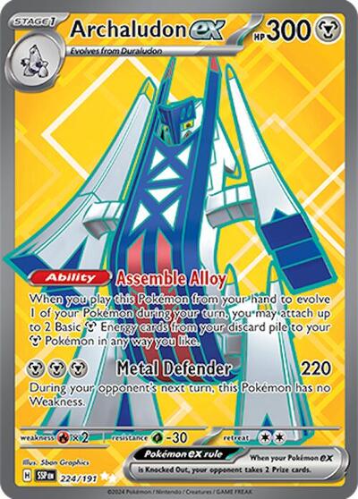 Archaludon ex - (224/191) - SV08: Surging Sparks - (Ultra Rare)
