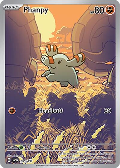 Phanpy - (205/191) - SV08: Surging Sparks - (Illustration Rare)