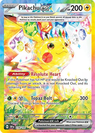 Pikachu ex - (238/191) - SV08: Surging Sparks - (Special Illustration Rare)
