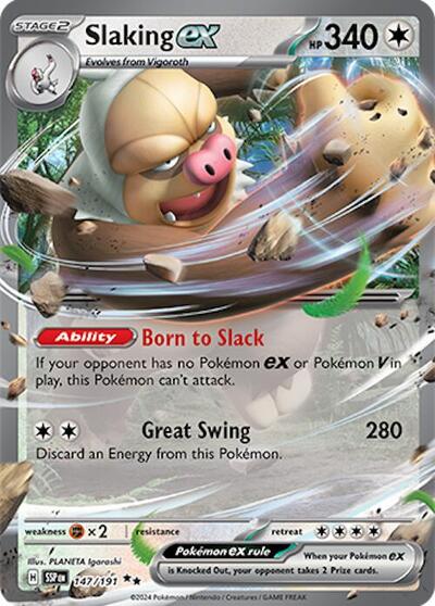 Slaking ex - (147/191) - SV08: Surging Sparks - (Double Rare)