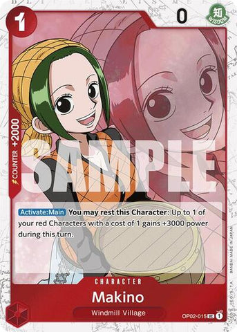 Makino (Jolly Roger) - (OP02-015) - Premium Booster -The Best- (Uncommon)