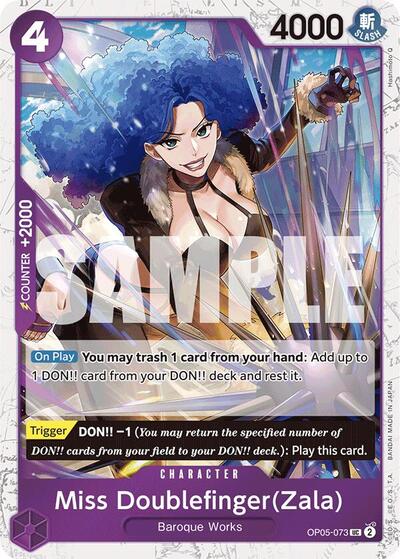 Miss Doublefinger(Zala) (Jolly Roger ) - (OP05-073) - Premium Booster -The Best- - (Uncommon)