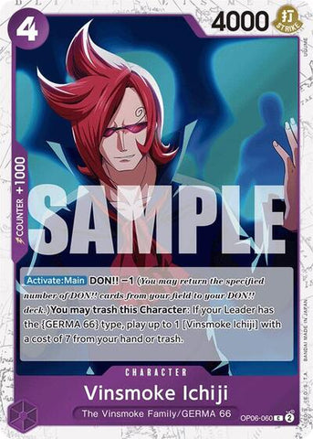Vinsmoke Ichiji (Jolly Roger) - (OP06-060) - Premium Booster -The Best- (Common)