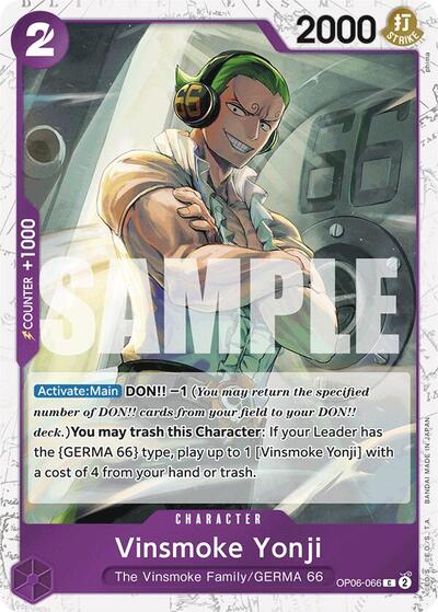 Vinsmoke Yonji (Jolly Roger ) - (OP06-066) - Premium Booster -The Best- - (Common)