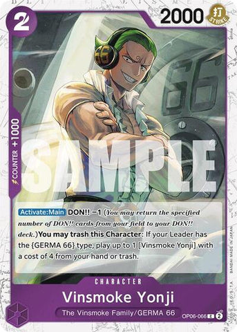 Vinsmoke Yonji (Jolly Roger) - (OP06-066) - Premium Booster -The Best- (Common)