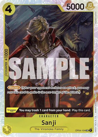 Sanji (Reprint) - (OP04-104) - Premium Booster -The Best- (Super Rare)