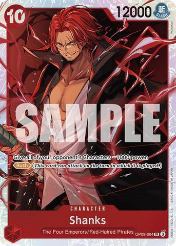 Shanks - (OP09-004) - Emperors in the New World - (Super Rare)