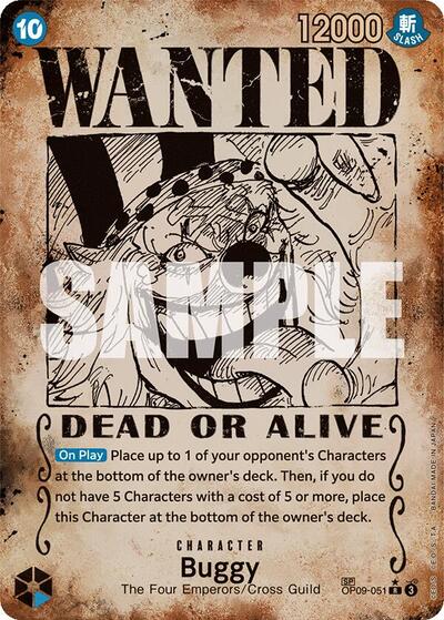 Buggy ( Poster) - (OP09-051) - Emperors in the New World - (Rare)