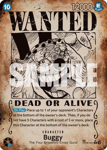 Buggy (Poster) - (OP09-051) - Emperors in the New World - (Rare)