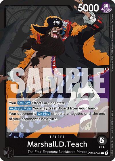 Marshall.D.Teach - (OP09-081) - Emperors in the New World - (Leader)