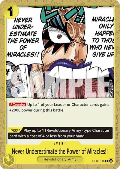 Never Underestimate the Power of Miracles!! - (OP09-116) - Emperors in the New World - (Common)