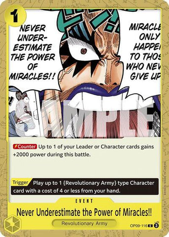 Never Underestimate the Power of Miracles!! - (OP09-116) - Emperors in the New World - (Common)