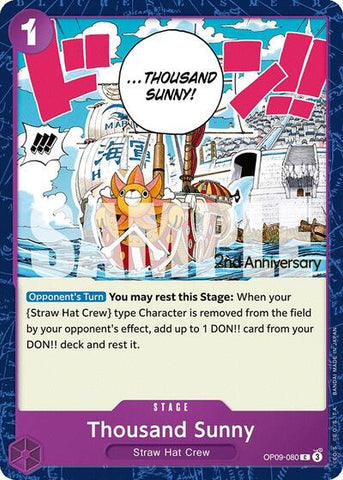 Thousand Sunny - (OP09-080) - Emperors in the New World: 2nd Anniversary Tournament Cards - (Common)
