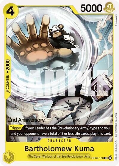Bartholomew Kuma - (OP09-108) - Emperors in the New World: 2nd Anniversary Tournament Cards - (Uncommon)