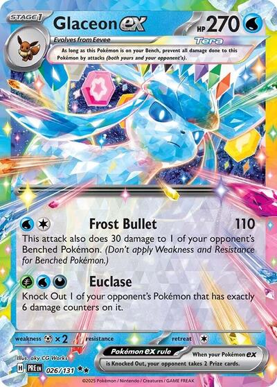 Glaceon ex - (026/131) - SV: Prismatic Evolutions - (Double Rare)