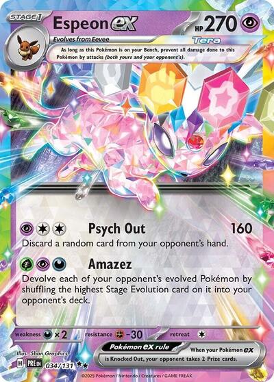 Espeon ex - (034/131) - SV: Prismatic Evolutions - (Double Rare)