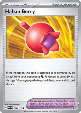Haban Berry 111 - SV Prismatic Evolutions Reverse Holofoil