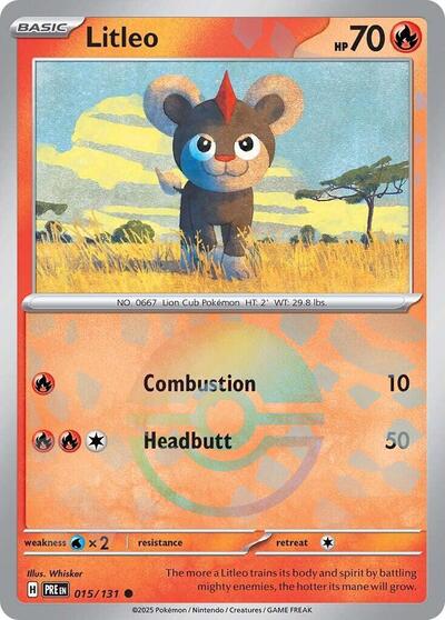 Litleo (Poke Ball Pattern) - (015/131) - SV: Prismatic Evolutions - (Common)