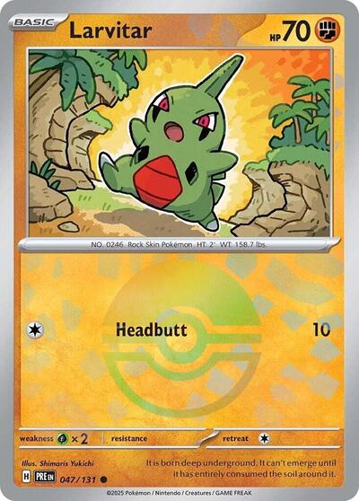 Larvitar (Poke Ball Pattern) - (047/131) - SV: Prismatic Evolutions - (Common)