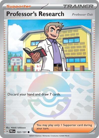 Professor's Research [Professor Oak] (Poke Ball Pattern) - (122/131) - SV: Prismatic Evolutions - (Common)