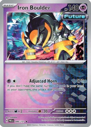 Iron Boulder (046/131) (Master Ball Pattern) [Scarlet & Violet: Prismatic Evolutions]