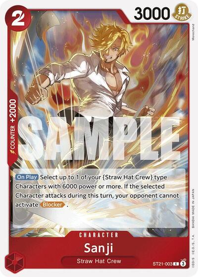 Sanji - (ST21-003) - Starter Deck EX: Gear 5 - (Common)