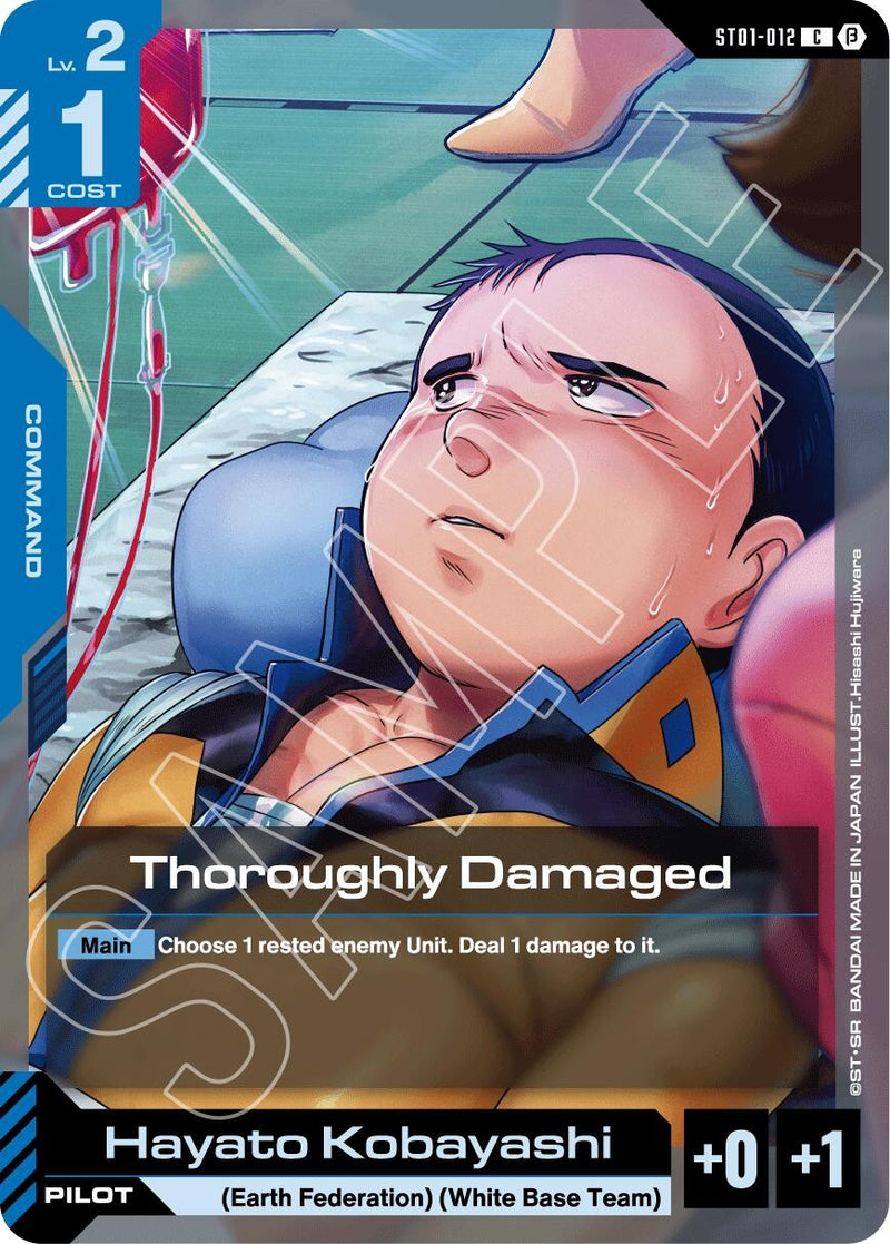 Image for Thoroughly Damaged (ST01-012) - Gundam Card Game