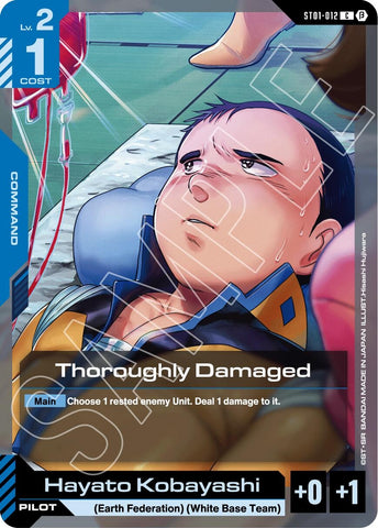 Image for Thoroughly Damaged (ST01-012) - Gundam Card Game