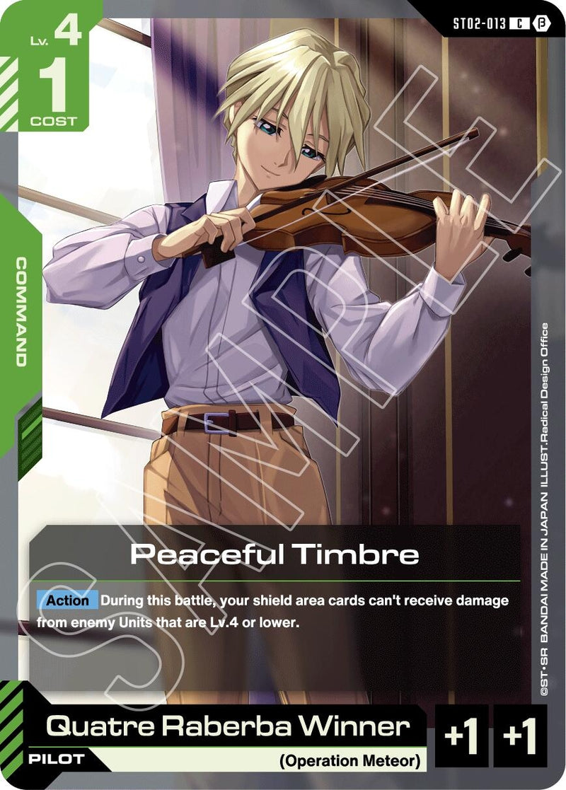 Image for Peaceful Timbre (ST02-013) - Gundam Card Game