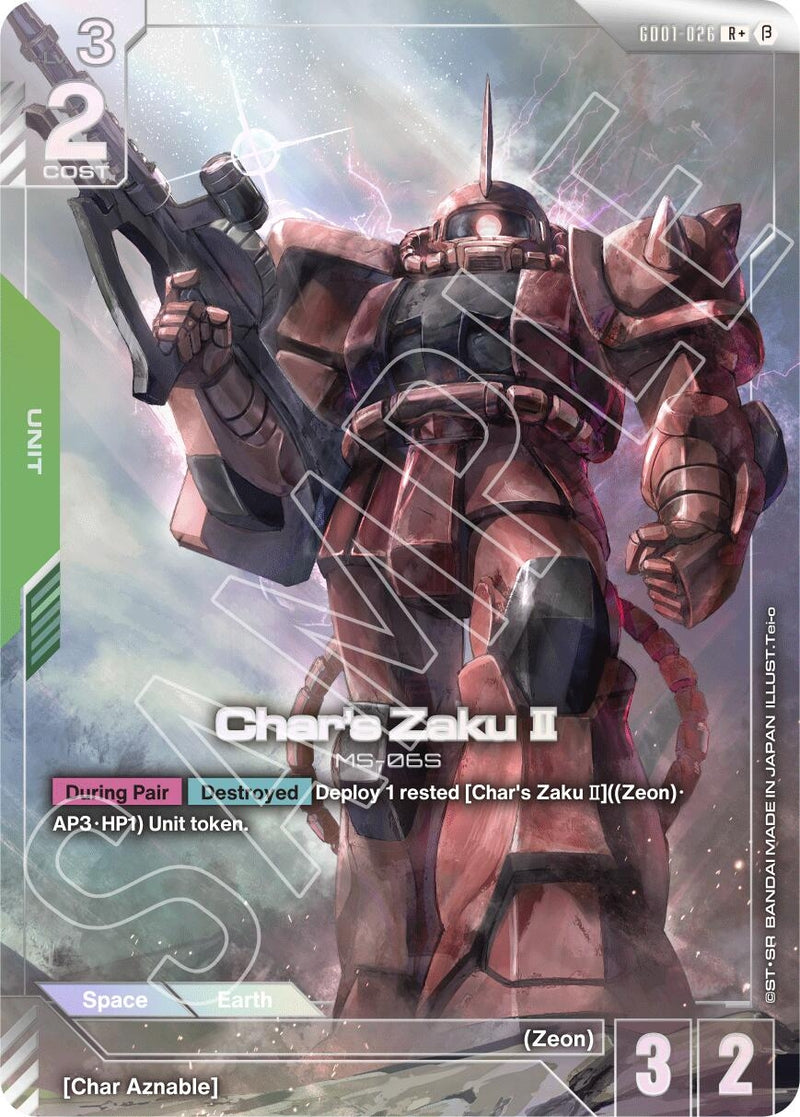 Image for Char's Zaku II (R+) (GD01-026) - Gundam Card Game