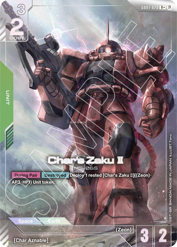 Image for Char's Zaku II (R+) (GD01-026) - Gundam Card Game