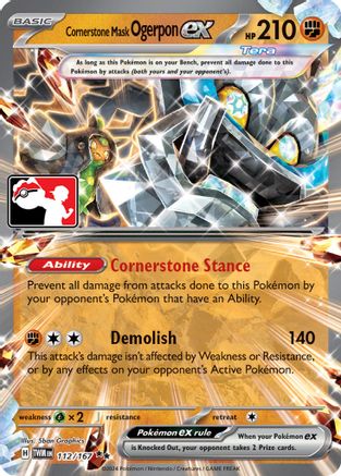 Cornerstone Mask Ogerpon ex (112/167) [Prize Pack Series Six]