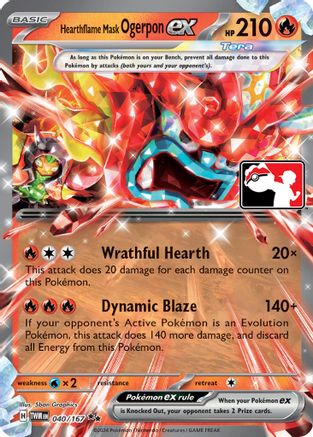 Hearthflame Mask Ogerpon ex (040/167) [Prize Pack Series Six]