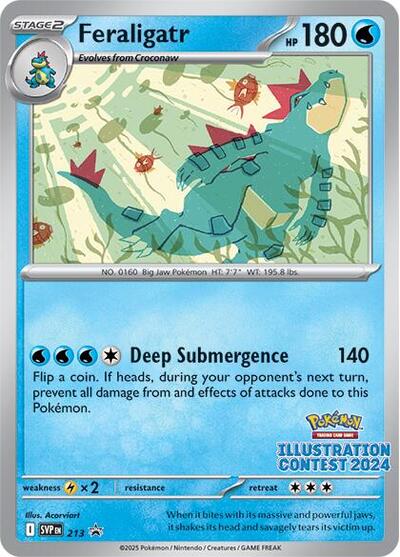 Feraligatr (Illustration Contest 2024) - (213) - SV: Scarlet & Violet Promo Cards - (Promo)