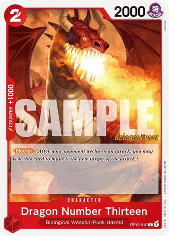 Dragon Number Thirteen - (OP10-012) - Royal Blood Release Event Cards - (Common)
