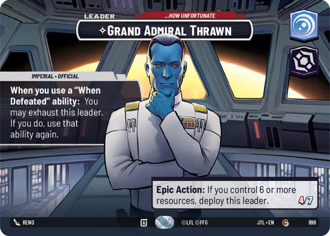 Grand Admiral Thrawn - ...How Unfortunate (998) (Showcase) (998) [Jump to Lightspeed]