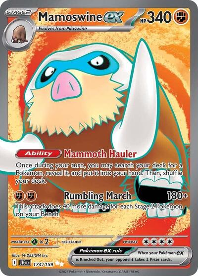 Mamoswine ex - (174/159) - SV09: Journey Together - (Ultra Rare)