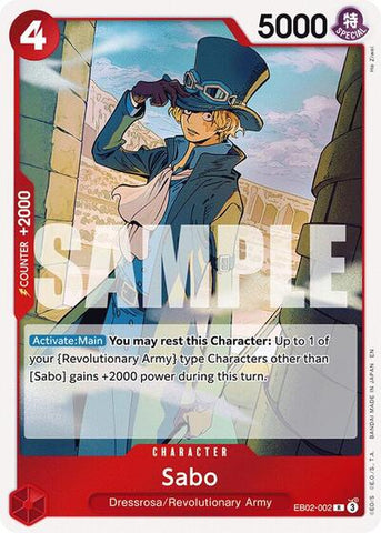 Sabo - (EB02-002) - Extra Booster: Anime 25th Collection - (Rare)