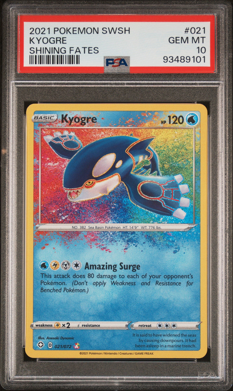 PSA 10 - Shining Fates - Kyogre