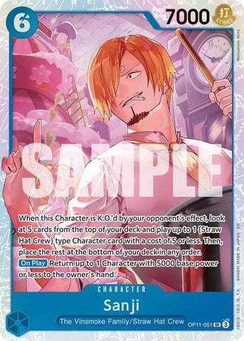 Sanji - (OP11-051) - A Fist of Divine Speed - (Super Rare)