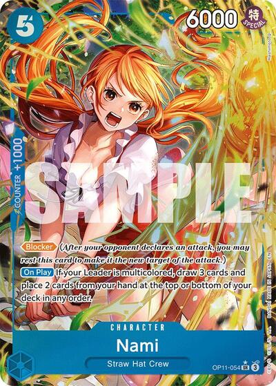 Nami - (OP11-054) - A Fist of Divine Speed - (Super Rare)
