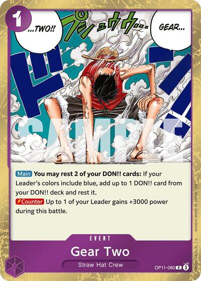 Gear Two - (OP11-080) - A Fist of Divine Speed - (Rare)