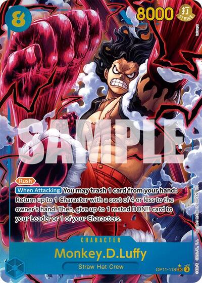 Monkey.D.Luffy - (OP11-118) - A Fist of Divine Speed - (Secret Rare)