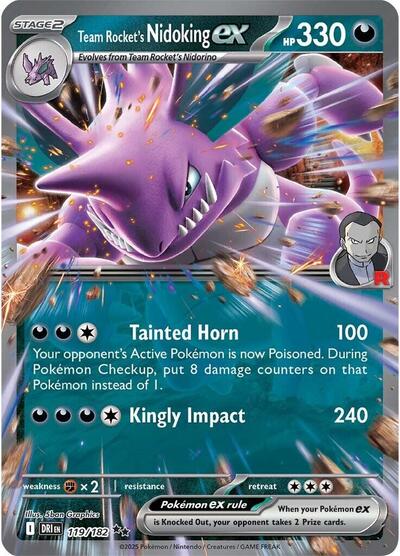 Team Rocket's Nidoking ex - (119/182) - SV10: Destined Rivals - (Double Rare)