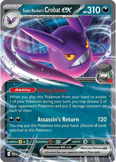 Team Rocket's Crobat ex - (122/182) - SV10: Destined Rivals - (Double Rare)