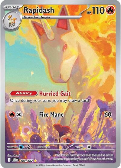 Rapidash - (189/182) - SV10: Destined Rivals - (Illustration Rare)