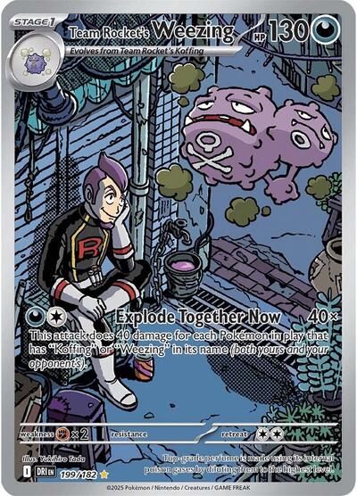 Team Rocket's Weezing - (199/182) - SV10: Destined Rivals - (Illustration Rare)